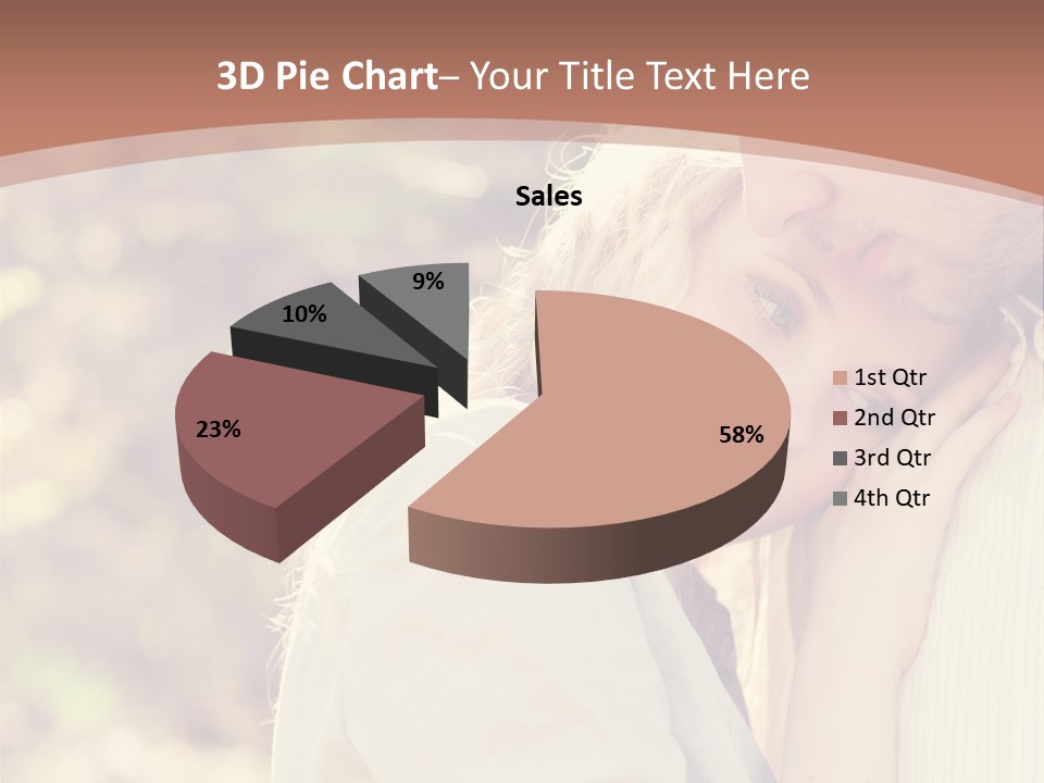 A Woman With Blond Hair Is Posing For A Picture PowerPoint Template