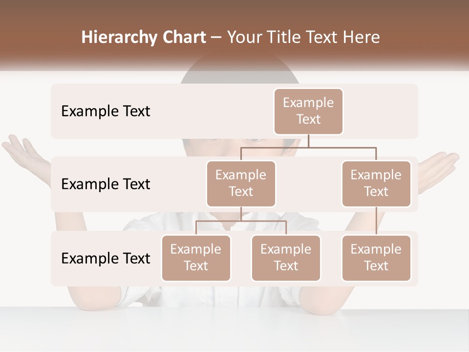 A Young Boy Sitting At A Table With His Hands Out PowerPoint Template