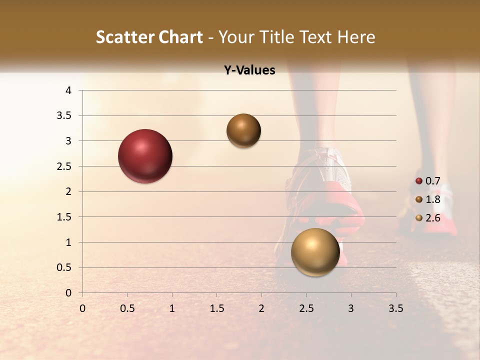 A Woman's Feet In Running Shoes On A Road PowerPoint Template
