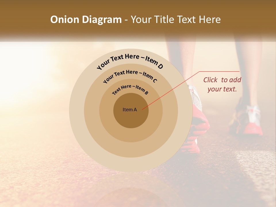 A Woman's Feet In Running Shoes On A Road PowerPoint Template