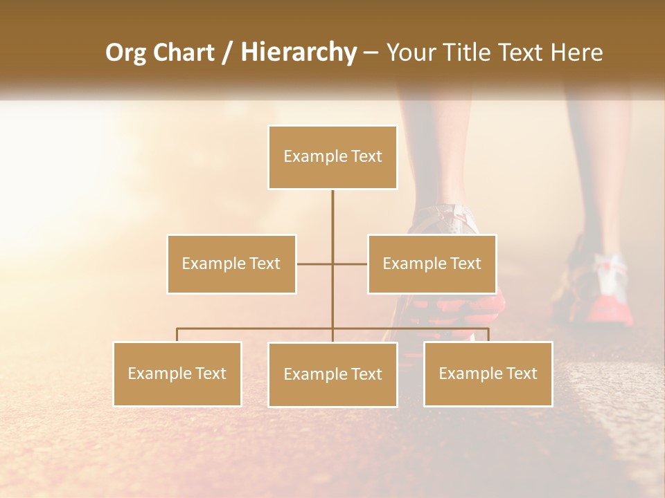A Woman's Feet In Running Shoes On A Road PowerPoint Template