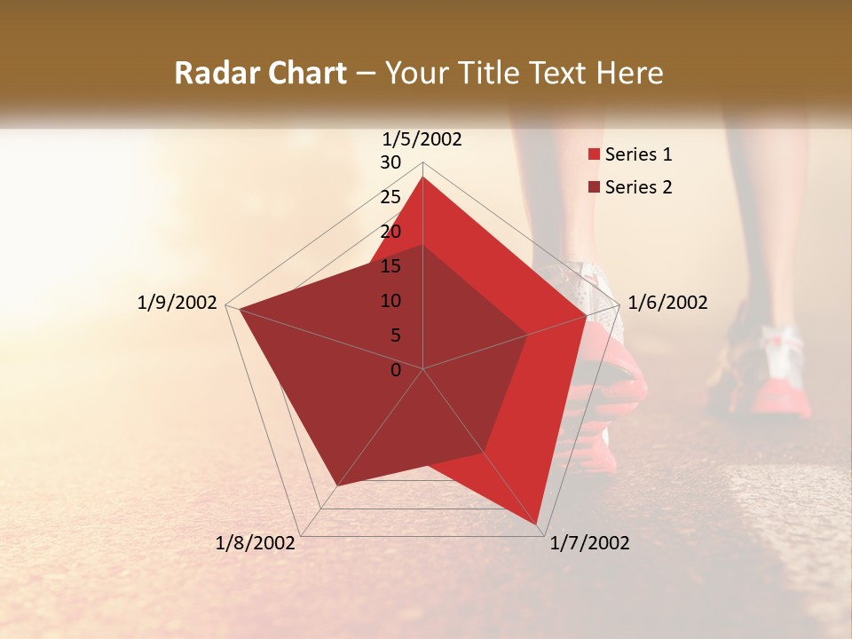 A Woman's Feet In Running Shoes On A Road PowerPoint Template