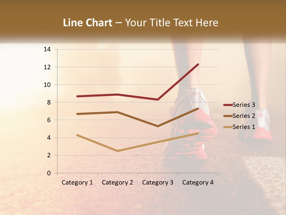 A Woman's Feet In Running Shoes On A Road PowerPoint Template