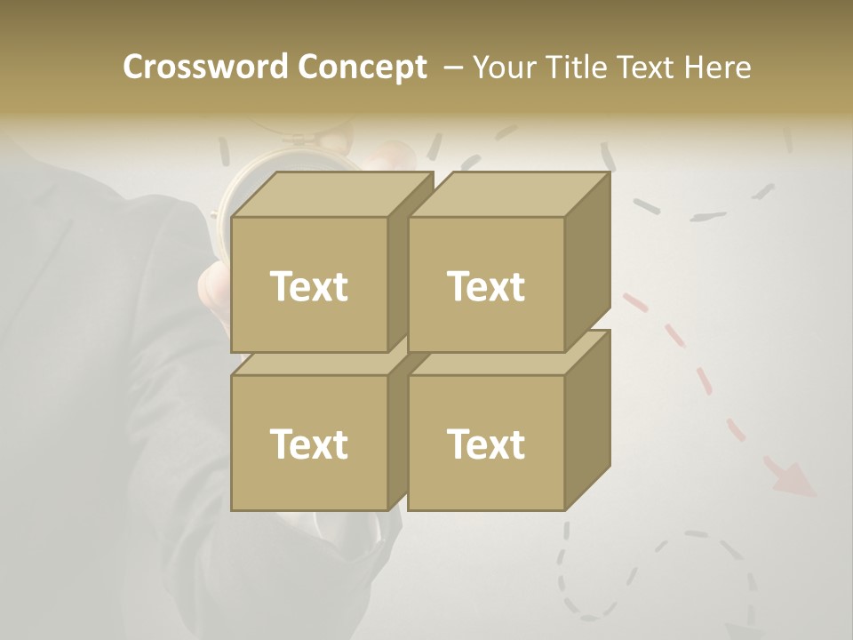A Man In A Suit Holding A Compass PowerPoint Template