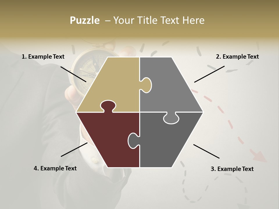 A Man In A Suit Holding A Compass PowerPoint Template