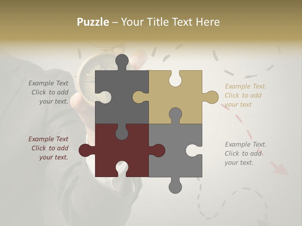 A Man In A Suit Holding A Compass PowerPoint Template