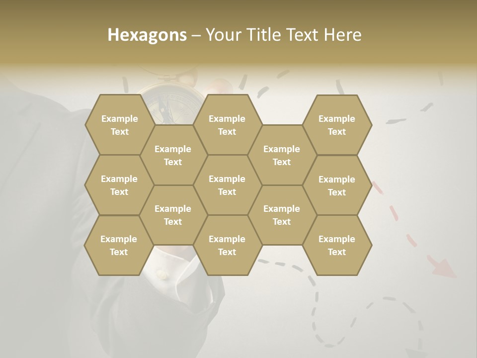 A Man In A Suit Holding A Compass PowerPoint Template