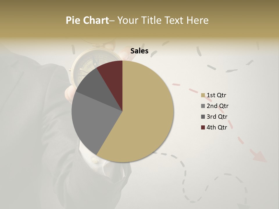 A Man In A Suit Holding A Compass PowerPoint Template