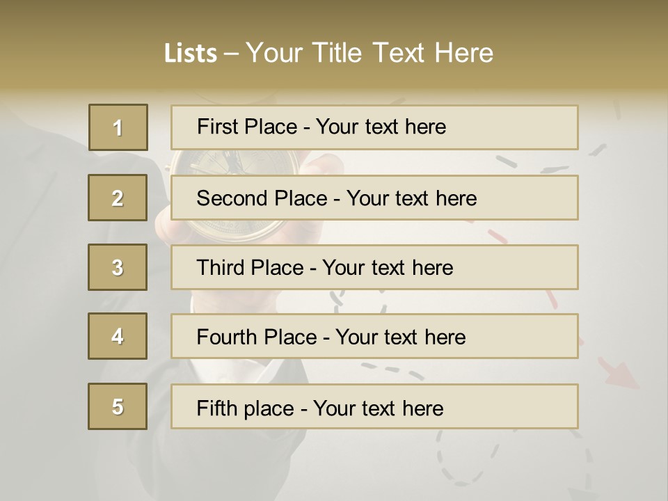 A Man In A Suit Holding A Compass PowerPoint Template