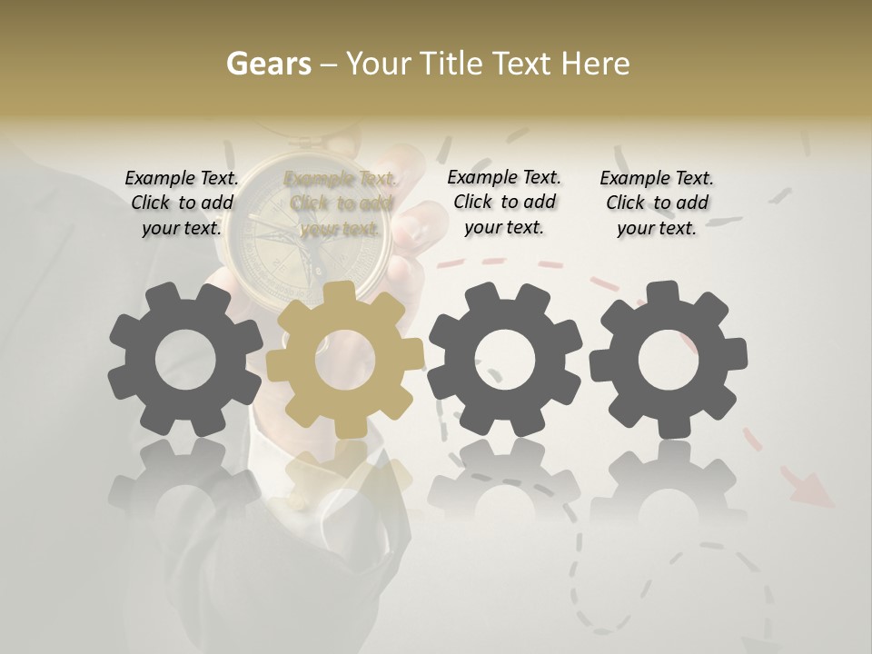 A Man In A Suit Holding A Compass PowerPoint Template