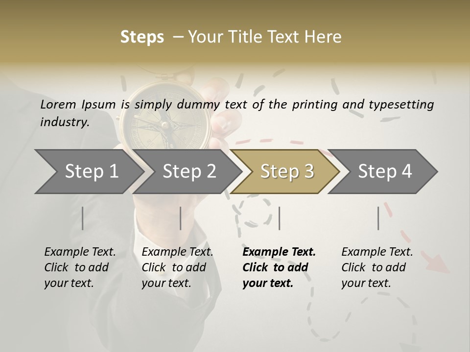 A Man In A Suit Holding A Compass PowerPoint Template