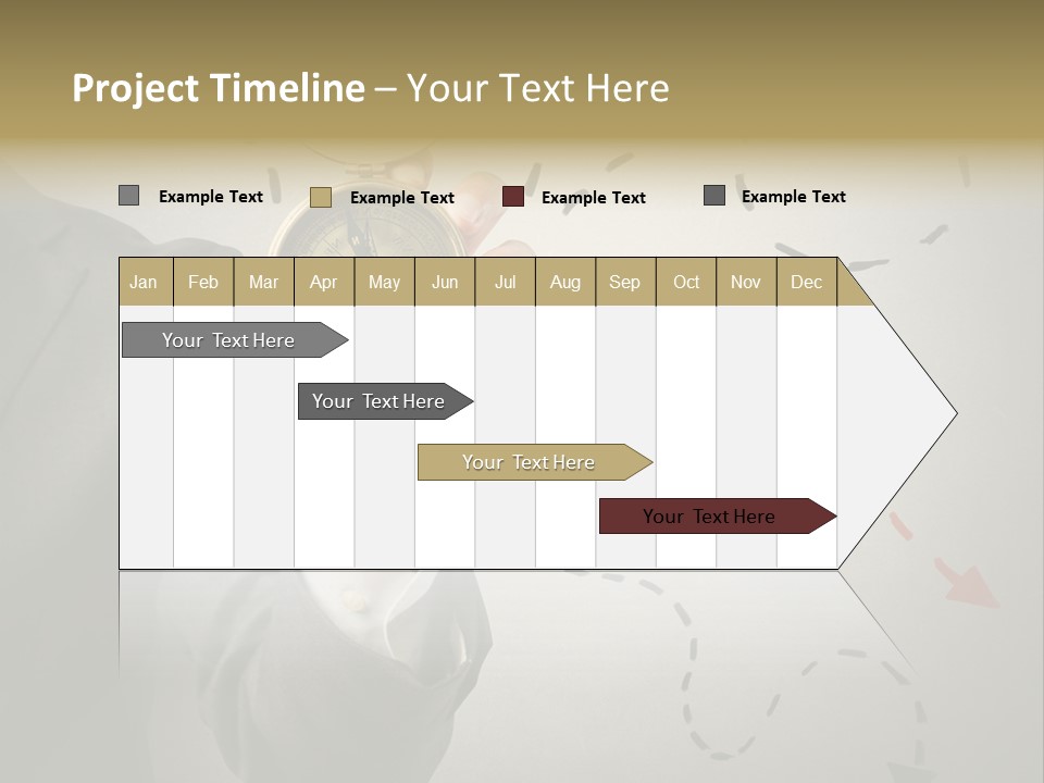 A Man In A Suit Holding A Compass PowerPoint Template