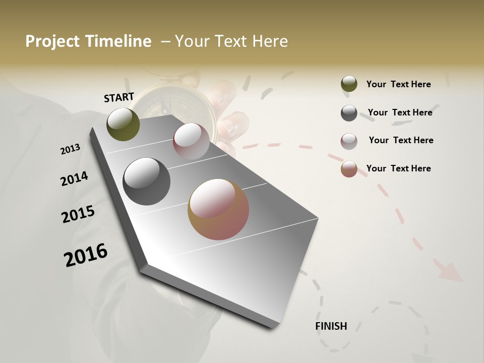 A Man In A Suit Holding A Compass PowerPoint Template