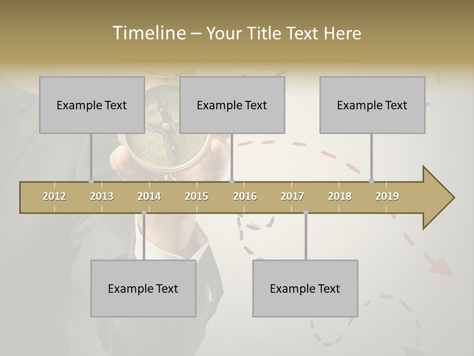 A Man In A Suit Holding A Compass PowerPoint Template