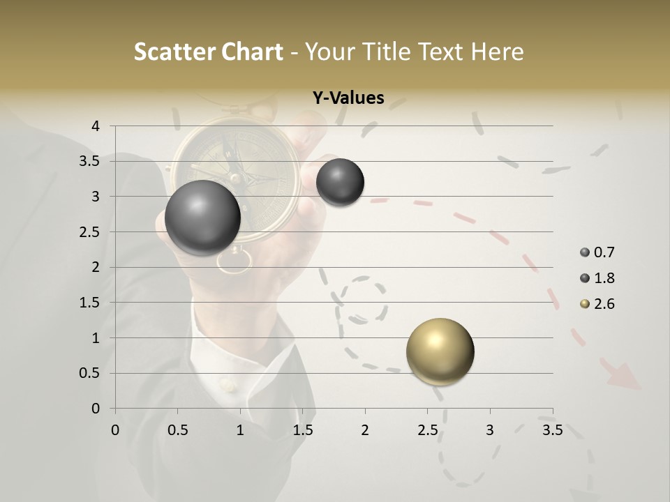 A Man In A Suit Holding A Compass PowerPoint Template