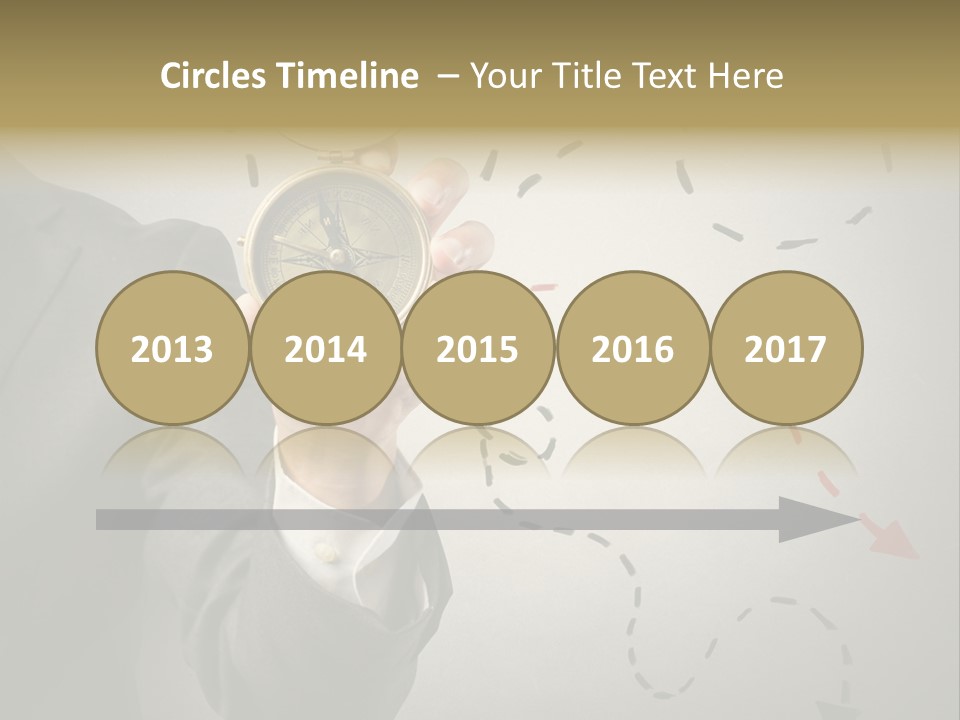 A Man In A Suit Holding A Compass PowerPoint Template