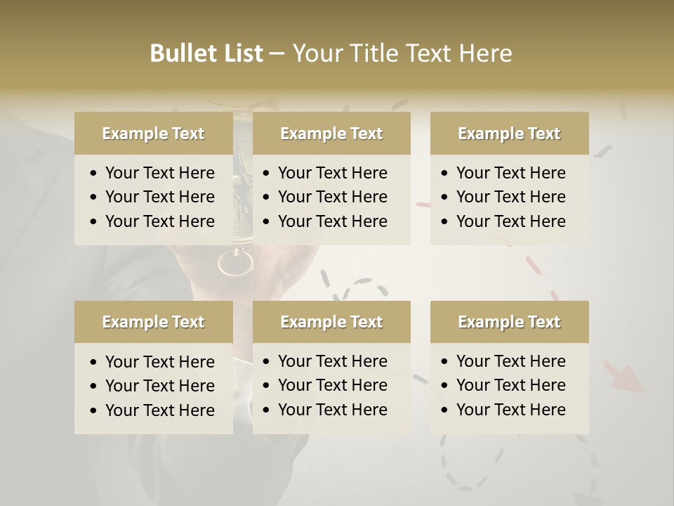 A Man In A Suit Holding A Compass PowerPoint Template