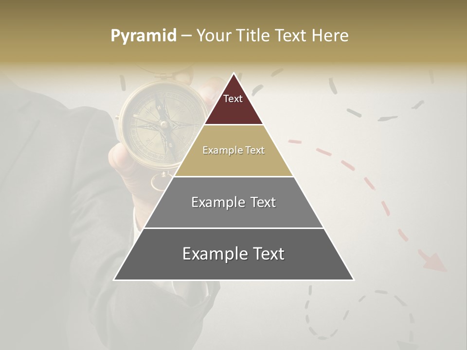 A Man In A Suit Holding A Compass PowerPoint Template