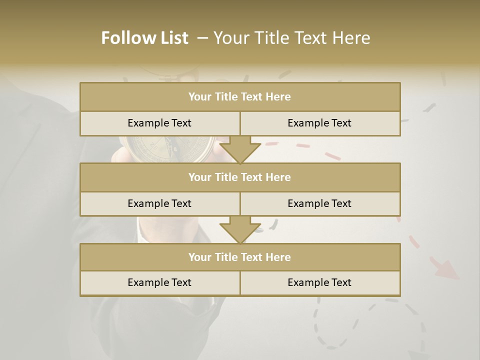 A Man In A Suit Holding A Compass PowerPoint Template