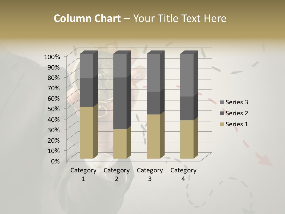 A Man In A Suit Holding A Compass PowerPoint Template