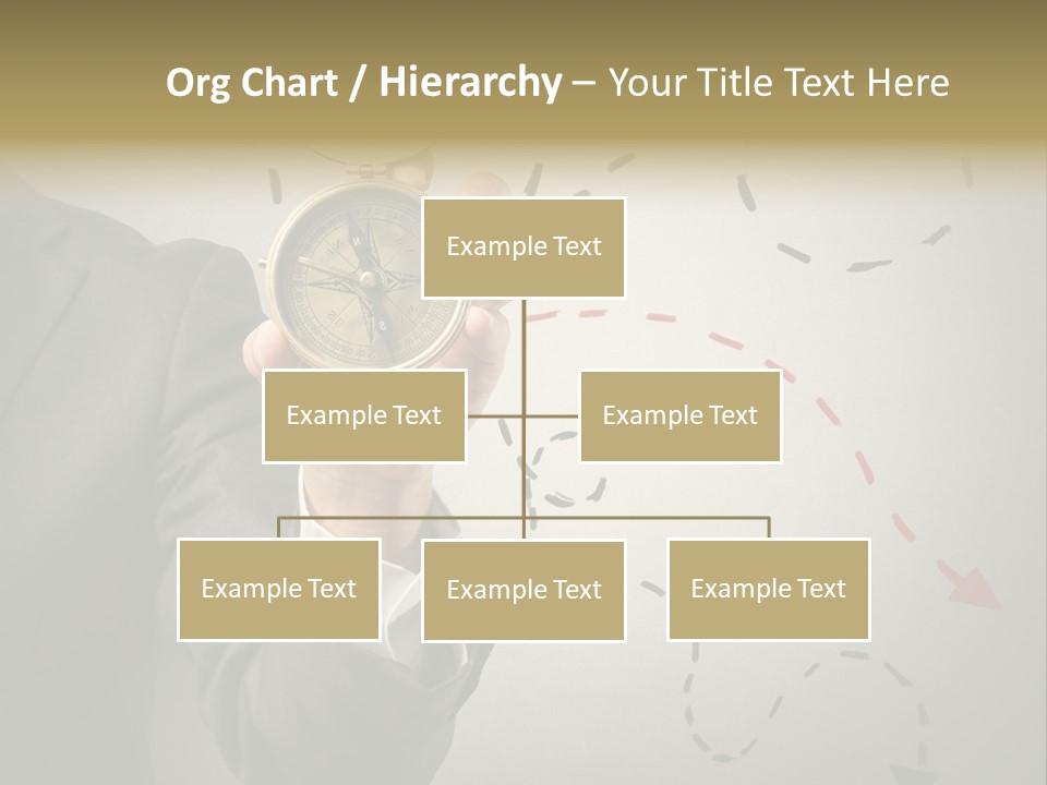 A Man In A Suit Holding A Compass PowerPoint Template