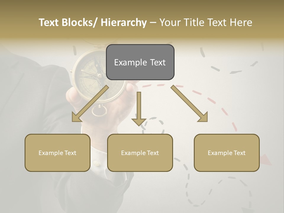 A Man In A Suit Holding A Compass PowerPoint Template