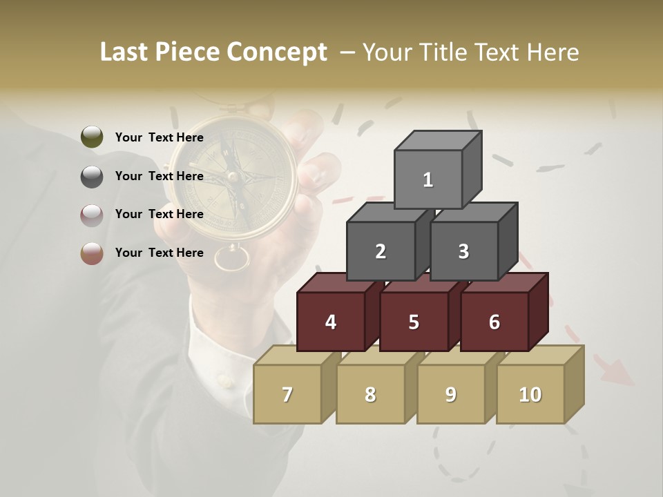 A Man In A Suit Holding A Compass PowerPoint Template