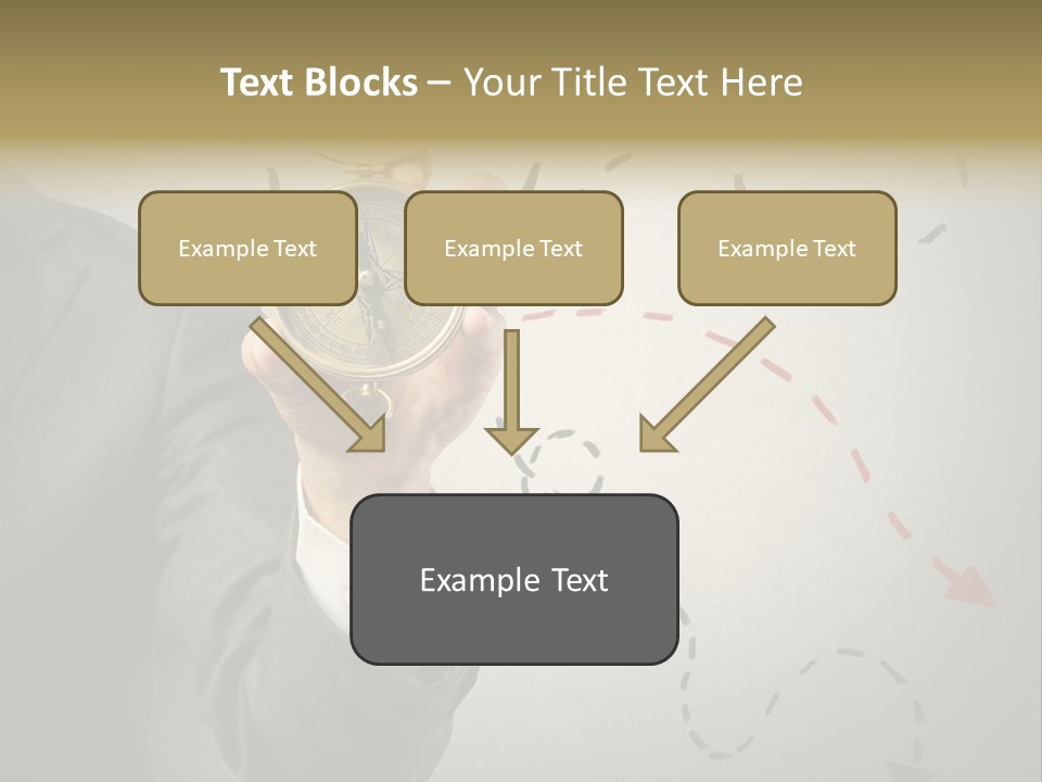 A Man In A Suit Holding A Compass PowerPoint Template