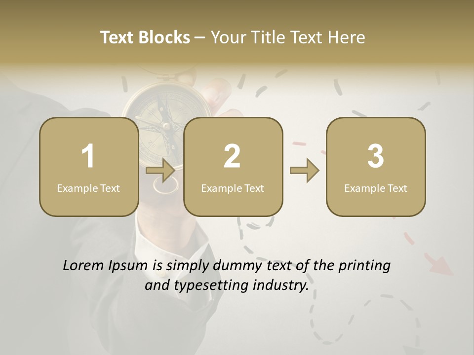 A Man In A Suit Holding A Compass PowerPoint Template