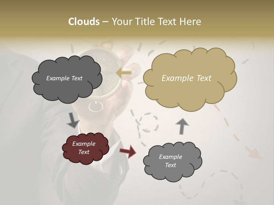 A Man In A Suit Holding A Compass PowerPoint Template