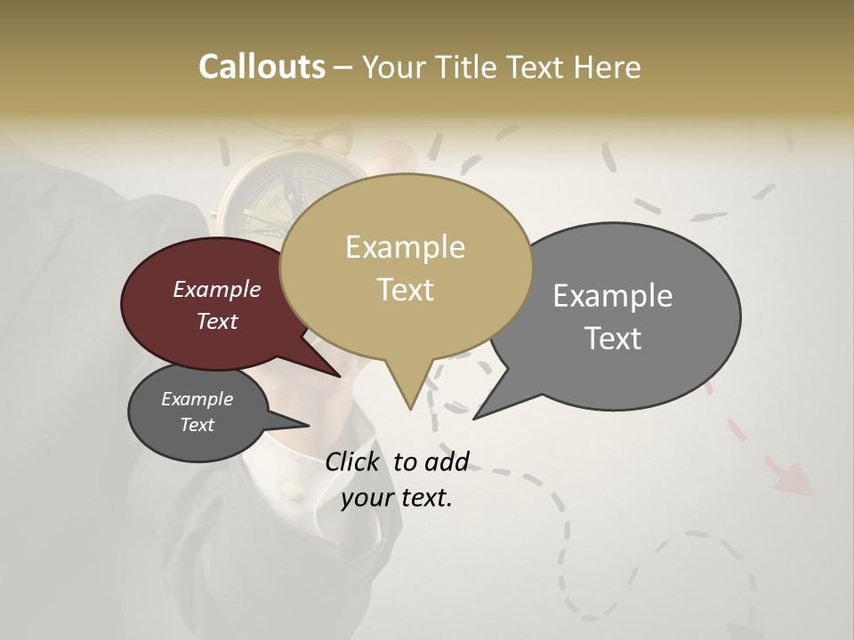 A Man In A Suit Holding A Compass PowerPoint Template