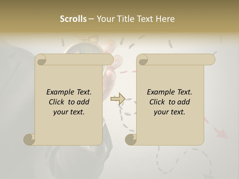 A Man In A Suit Holding A Compass PowerPoint Template