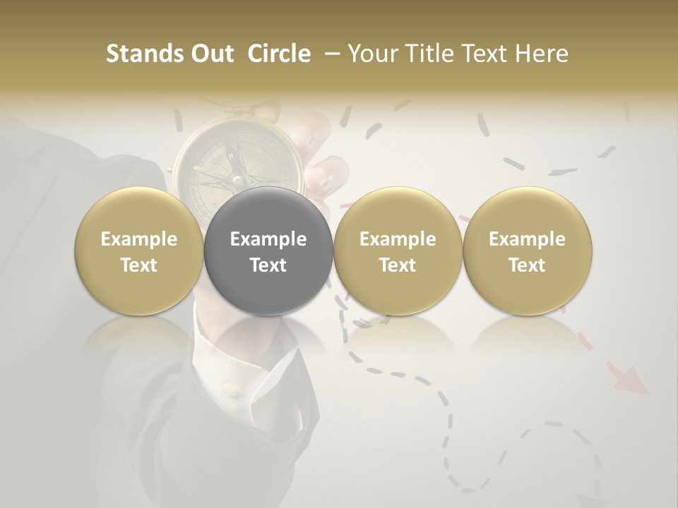 A Man In A Suit Holding A Compass PowerPoint Template