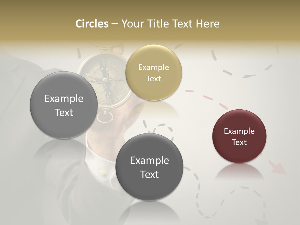 A Man In A Suit Holding A Compass PowerPoint Template