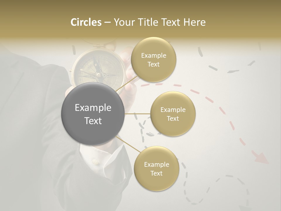 A Man In A Suit Holding A Compass PowerPoint Template
