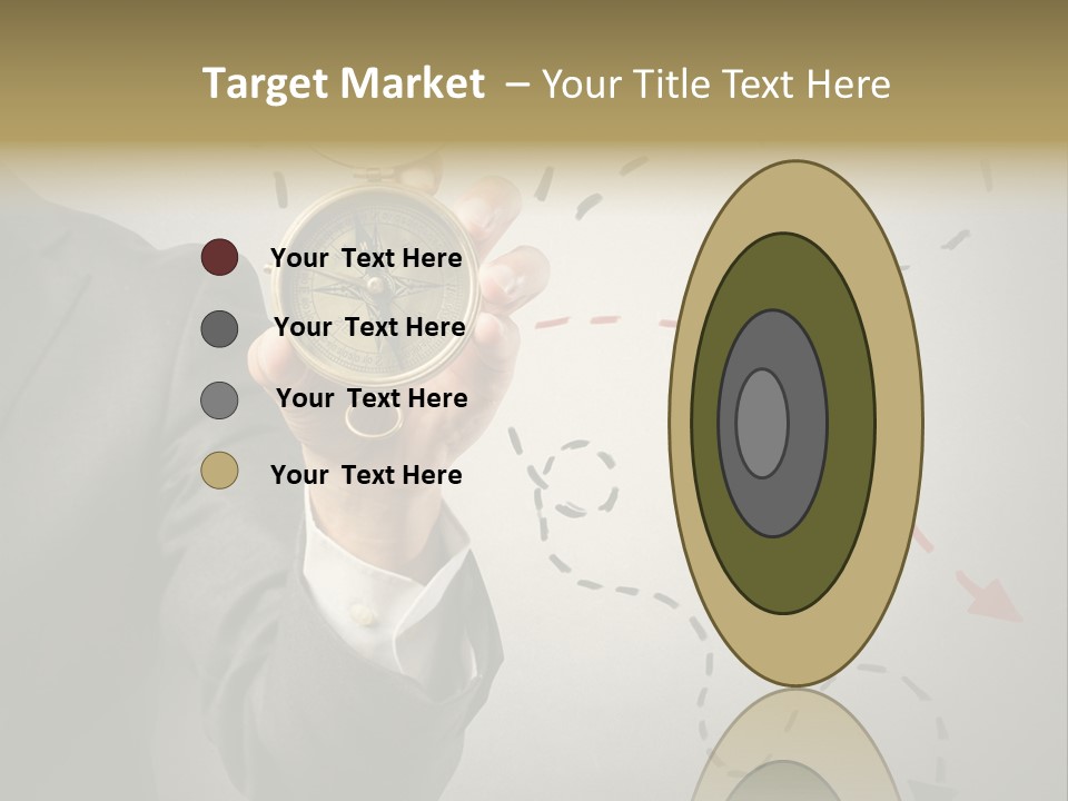 A Man In A Suit Holding A Compass PowerPoint Template
