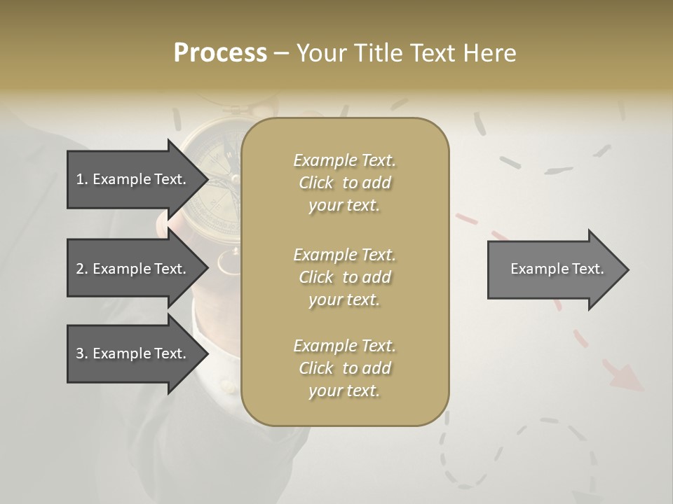 A Man In A Suit Holding A Compass PowerPoint Template