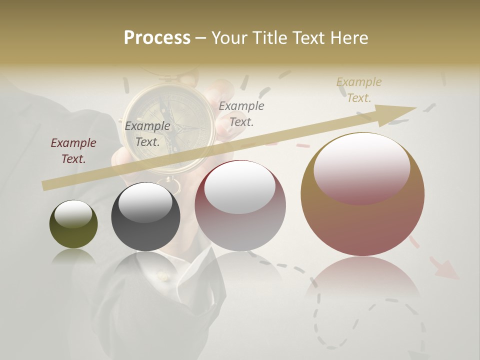 A Man In A Suit Holding A Compass PowerPoint Template
