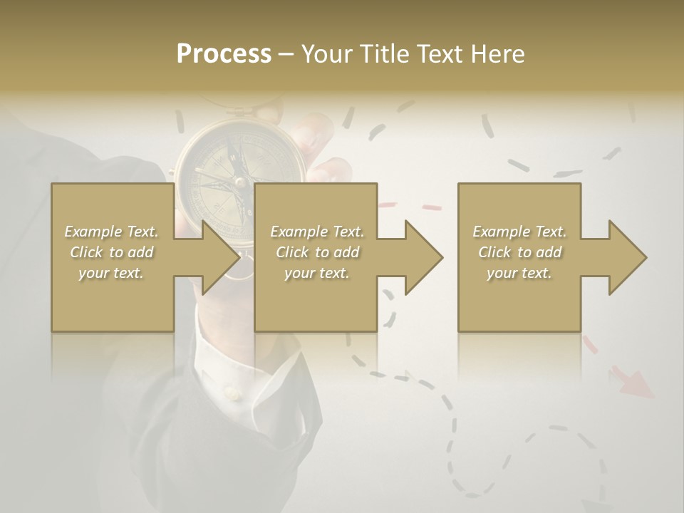 A Man In A Suit Holding A Compass PowerPoint Template