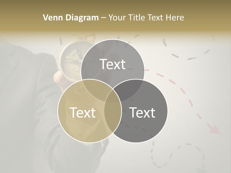 A Man In A Suit Holding A Compass PowerPoint Template