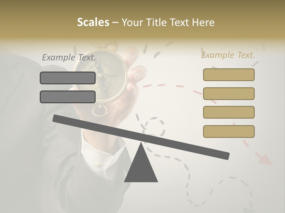 A Man In A Suit Holding A Compass PowerPoint Template
