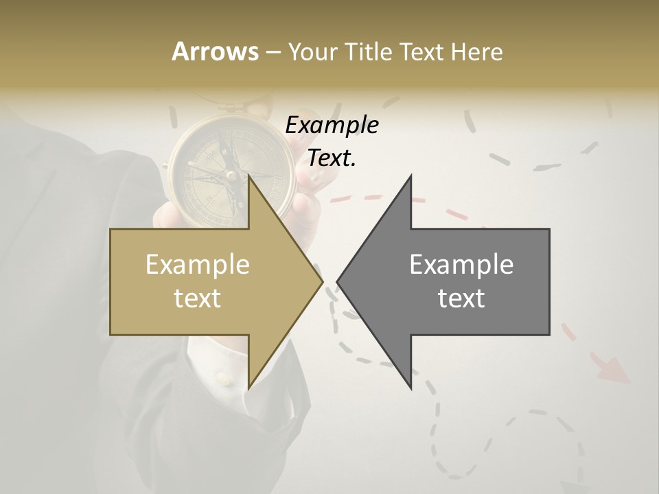 A Man In A Suit Holding A Compass PowerPoint Template