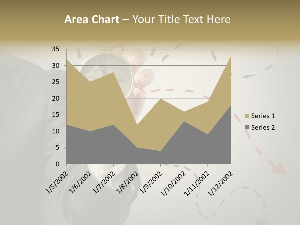 A Man In A Suit Holding A Compass PowerPoint Template