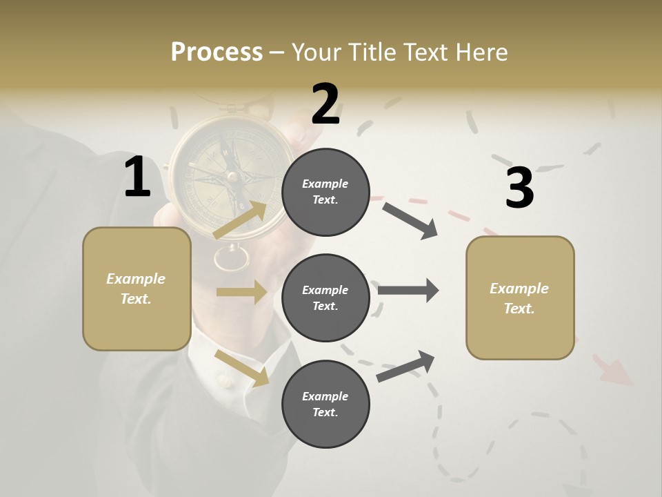 A Man In A Suit Holding A Compass PowerPoint Template