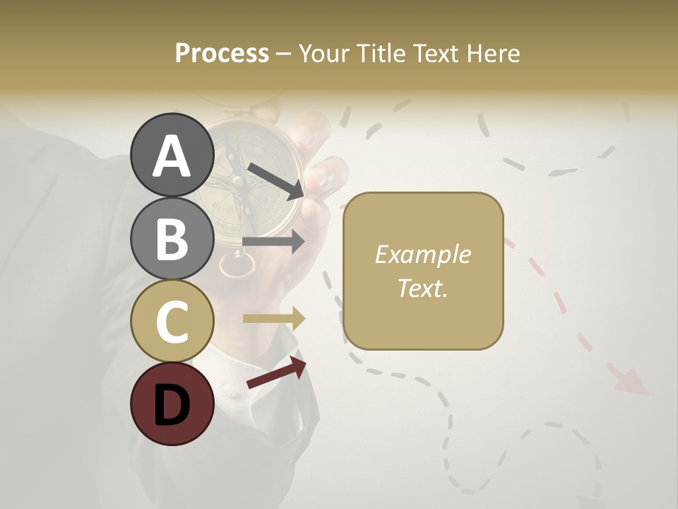 A Man In A Suit Holding A Compass PowerPoint Template