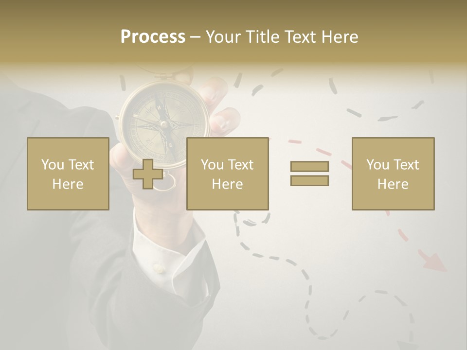 A Man In A Suit Holding A Compass PowerPoint Template