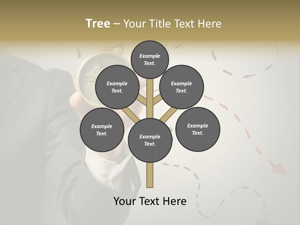 A Man In A Suit Holding A Compass PowerPoint Template