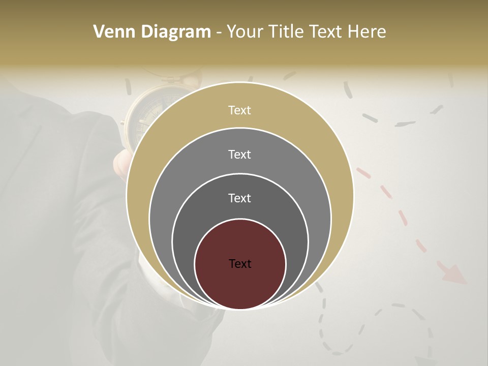 A Man In A Suit Holding A Compass PowerPoint Template