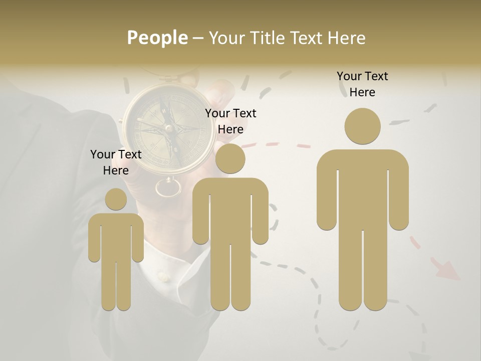 A Man In A Suit Holding A Compass PowerPoint Template