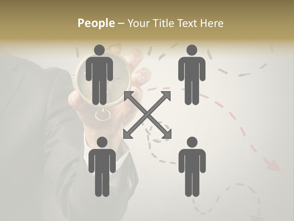 A Man In A Suit Holding A Compass PowerPoint Template
